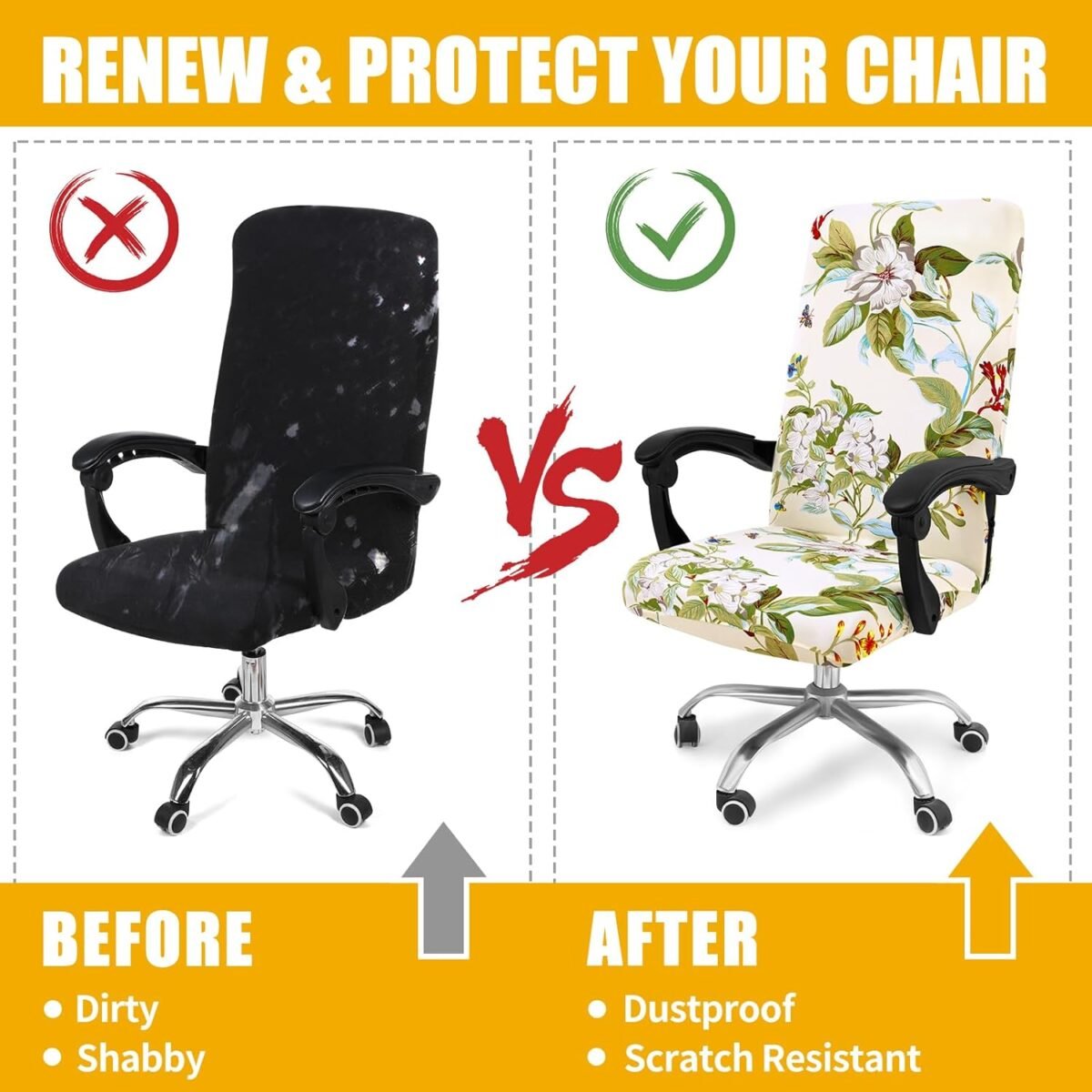 1750733813 smiry stretch printed office computer chair covers universal desk rotating chair slipcovers removable washable soft fit anti dust spandex protector cover with zipper beige and green.jpg