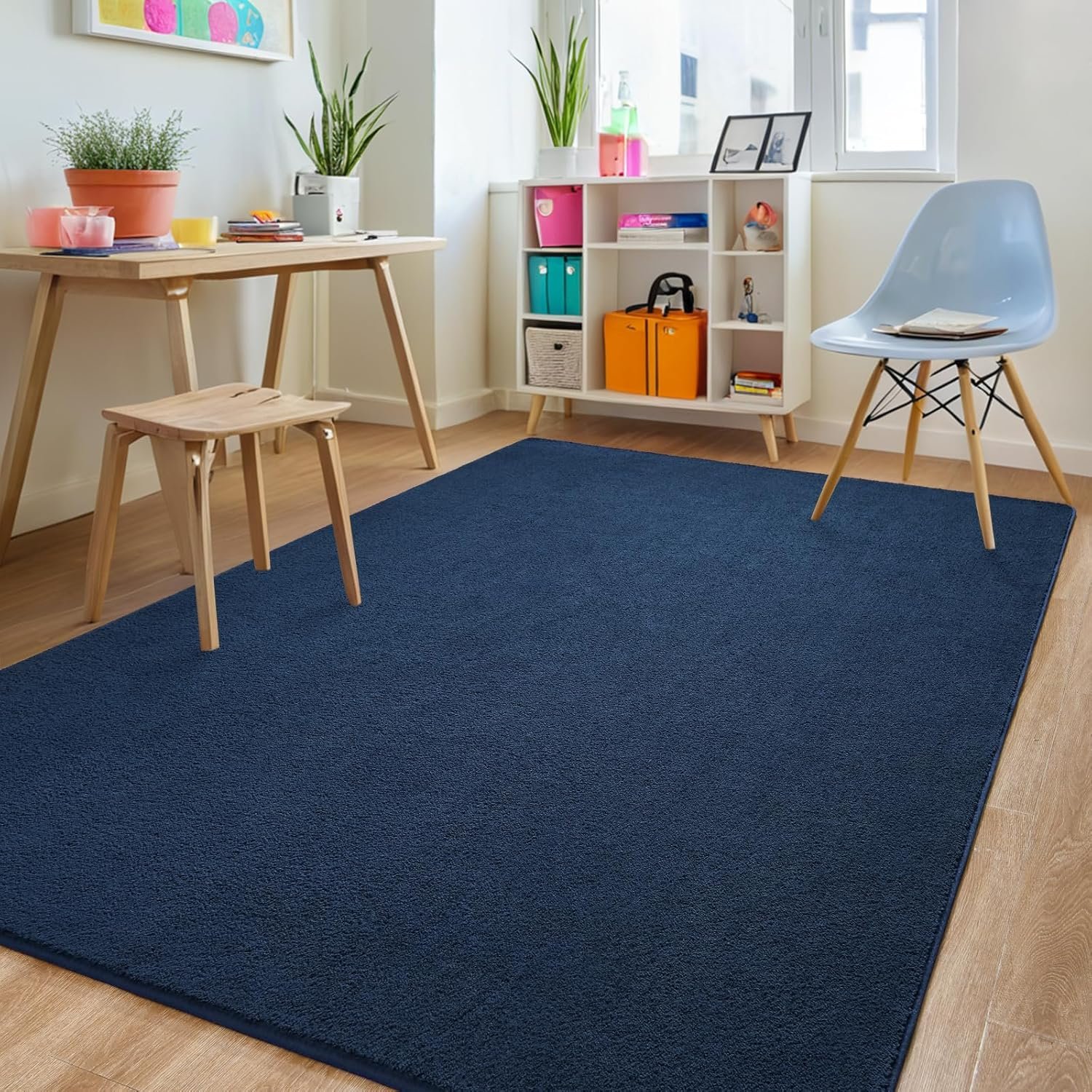 1750747828 rugs for bedroom living room 5x7 ft navy blue area rug washable memory foam indoor carpet modern aesthetic minimalist non slip carpets for boys girls adults home decor.jpg