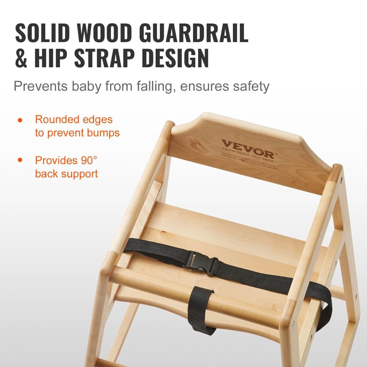 1750755427 vevor wooden high chair for babies toddlers double solid wood feeding chair eat grow portable high chair easy to clean baby booster seat compact toddler chair natural.jpg