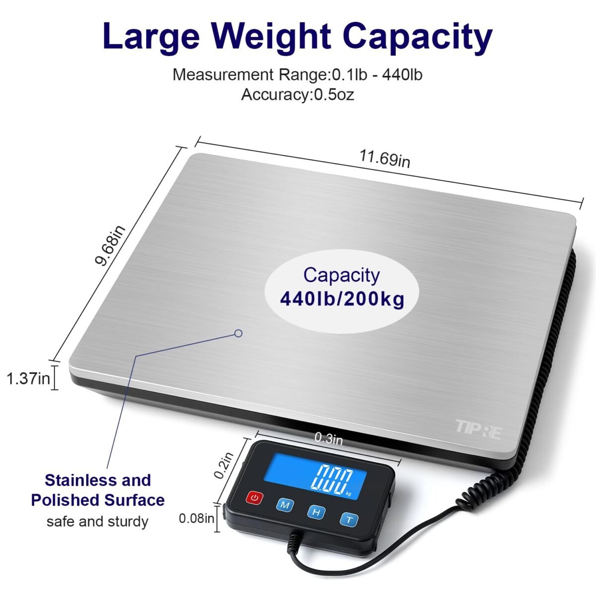 1750905649 digital shipping postal scale 0.5 oz high accuracy！440lb commercial weight scale for package small business mail warehouse home battery charging cable included.jpg