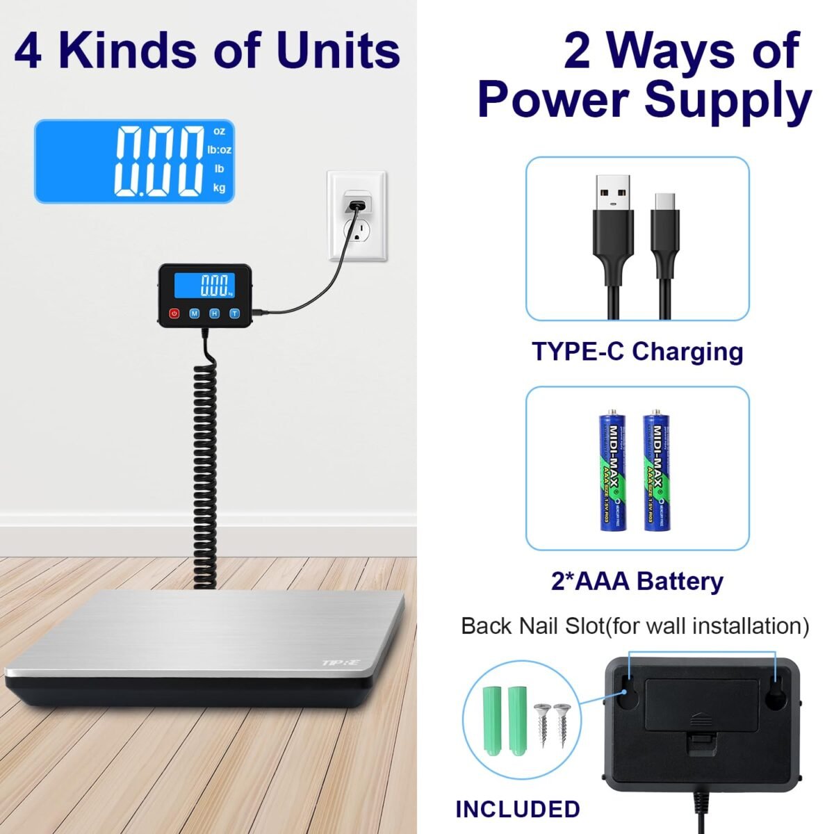 1750905653 digital shipping postal scale 0.5 oz high accuracy！440lb commercial weight scale for package small business mail warehouse home battery charging cable included.jpg