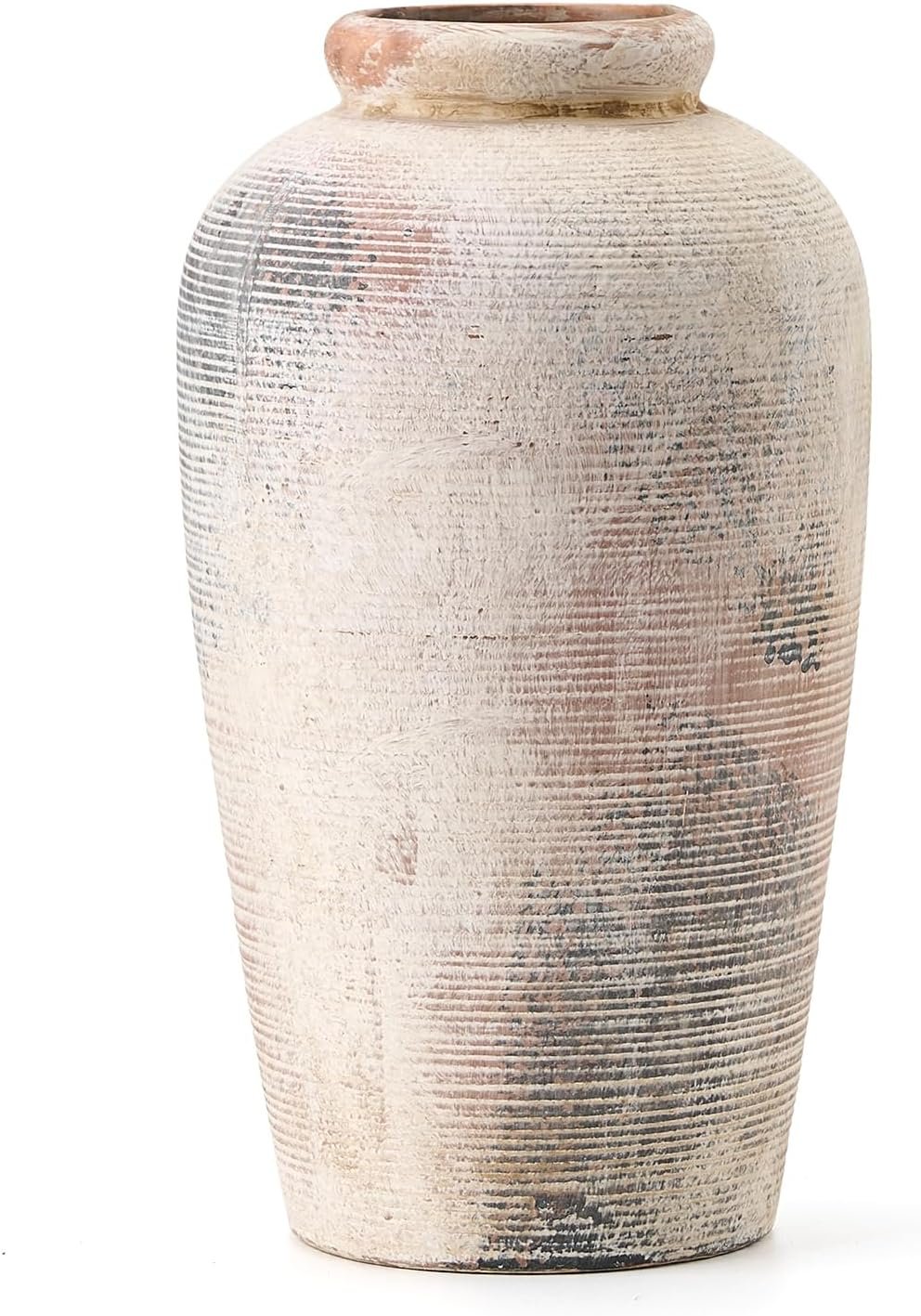 1750911340 large ceramic rustic vase 11 inch minimalist decorative farmhouse tall vase for home decor living room shelf decor enterway wedding table decoration gray.jpg