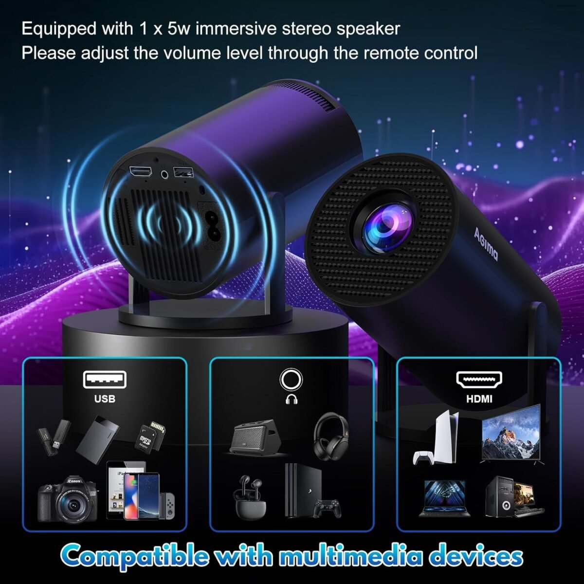 1750915578 built in apps projector 1080p fhd 4k support smart projector with wifi 6 and bluetooth auto keystone stereo speaker compatible with hdmitv stickusblaptop portable projector black.jpg