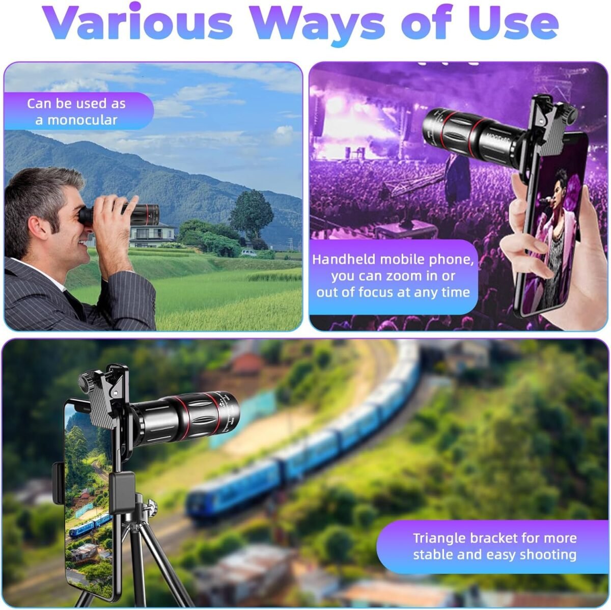 1750946989 36x telephoto lens kit compatible with iphone and android long focus telephoto phone lens magnification with universal clip and tripod suitable for most smartphones picture video taking.jpg