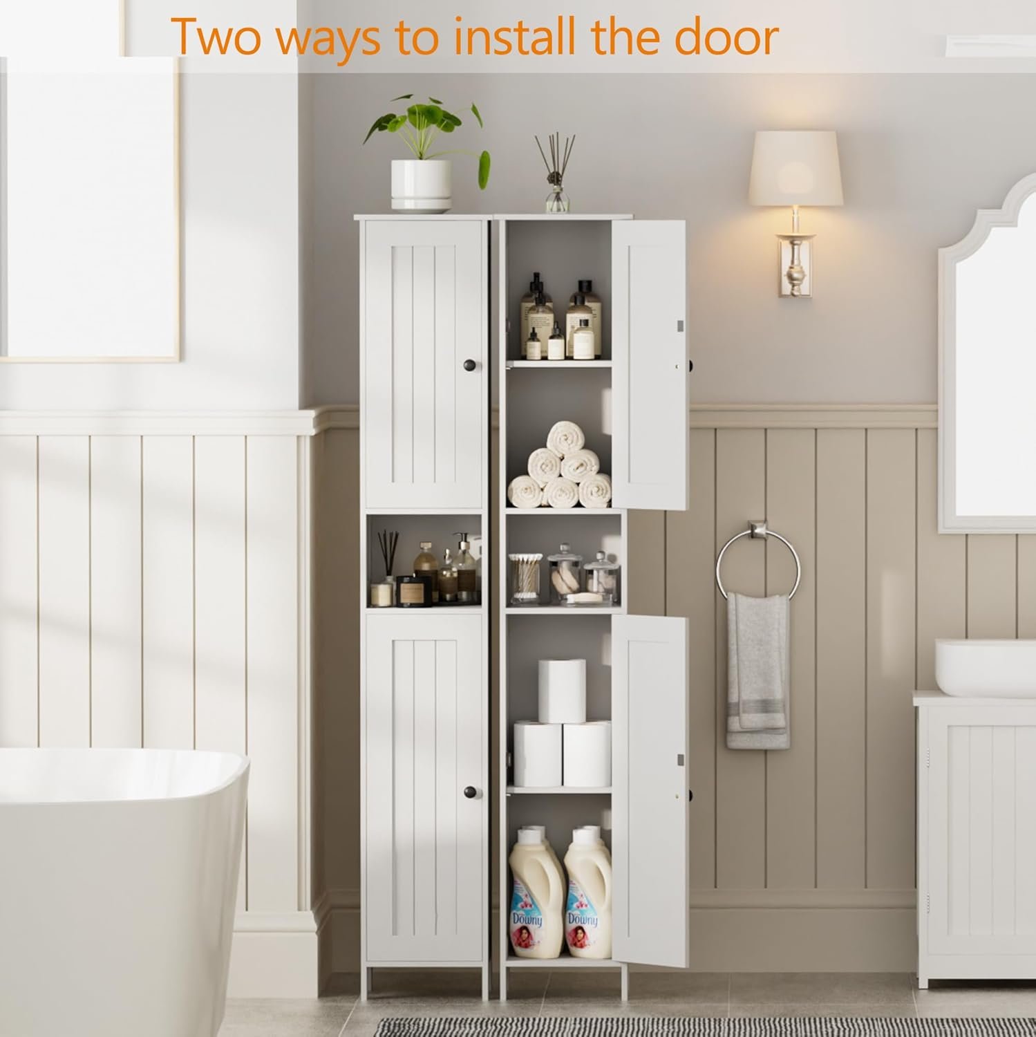 1751124470 tall bathroom storage cabinet with 2 doors 67 h narrow storage cabinet with 2 adjustable shelves anti tip design reversible door installation easy assembly for small spaces white.jpg