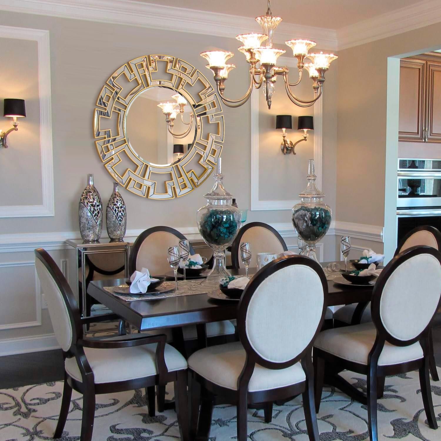 1751135053 chende round mirrors for wall decor 32 gold wall mirror with glass frame modern decorative mirror with wood frame for living room entryway dining room.jpg