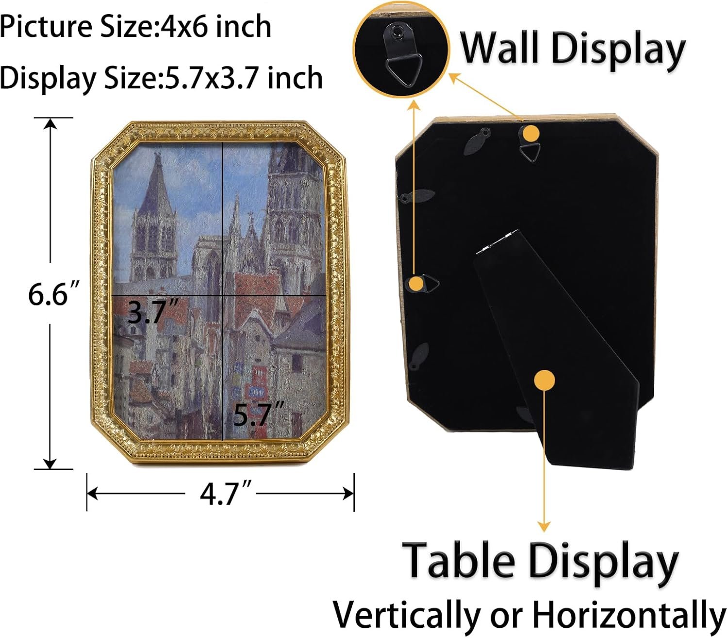 1751160810 sikoo vintage picture frame 4×6 antique gold picture frame ornate photo frame tabletop and wall hanging frame with high definition glass front wall decor art photo gallery.jpg