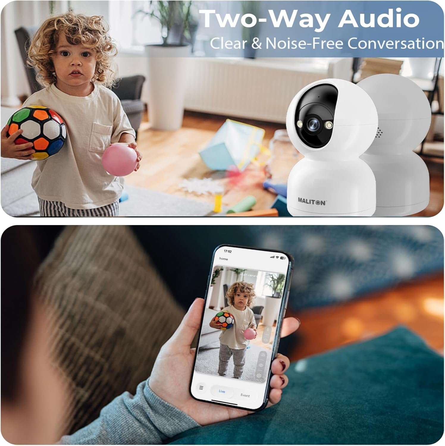 1751164466 maliton security camera indoor 2k wifi camera for home security with smart ai motion detection baby monitor petdog ca with phone app 360 pantilt for room color night vision 2 way audio.jpg