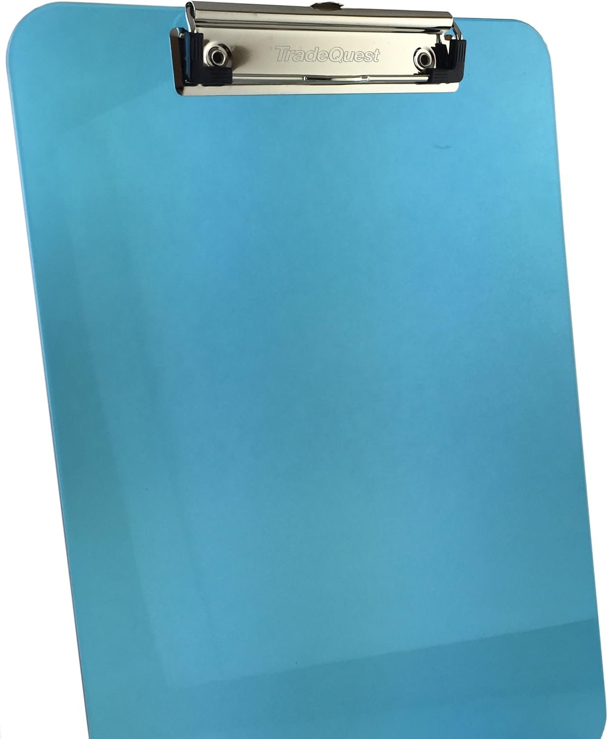 1751183756 trade quest plastic clipboard transparent color letter size low profile clip pack of 6 assorted.jpg