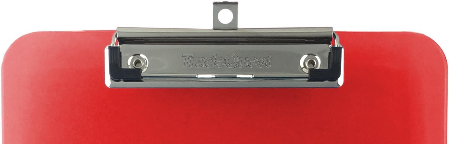 1751183757 trade quest plastic clipboard transparent color letter size low profile clip pack of 6 assorted.jpg