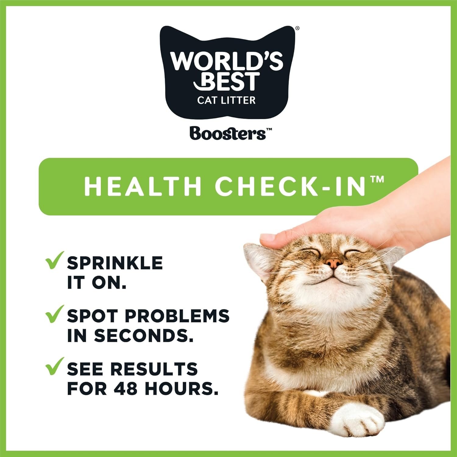 1751186211 worlds best cat litter® boosters™ health check in™ cat litter additive for health monitoring uti monitoring and detection with color changing indicator home testing vet approved 12g.jpg