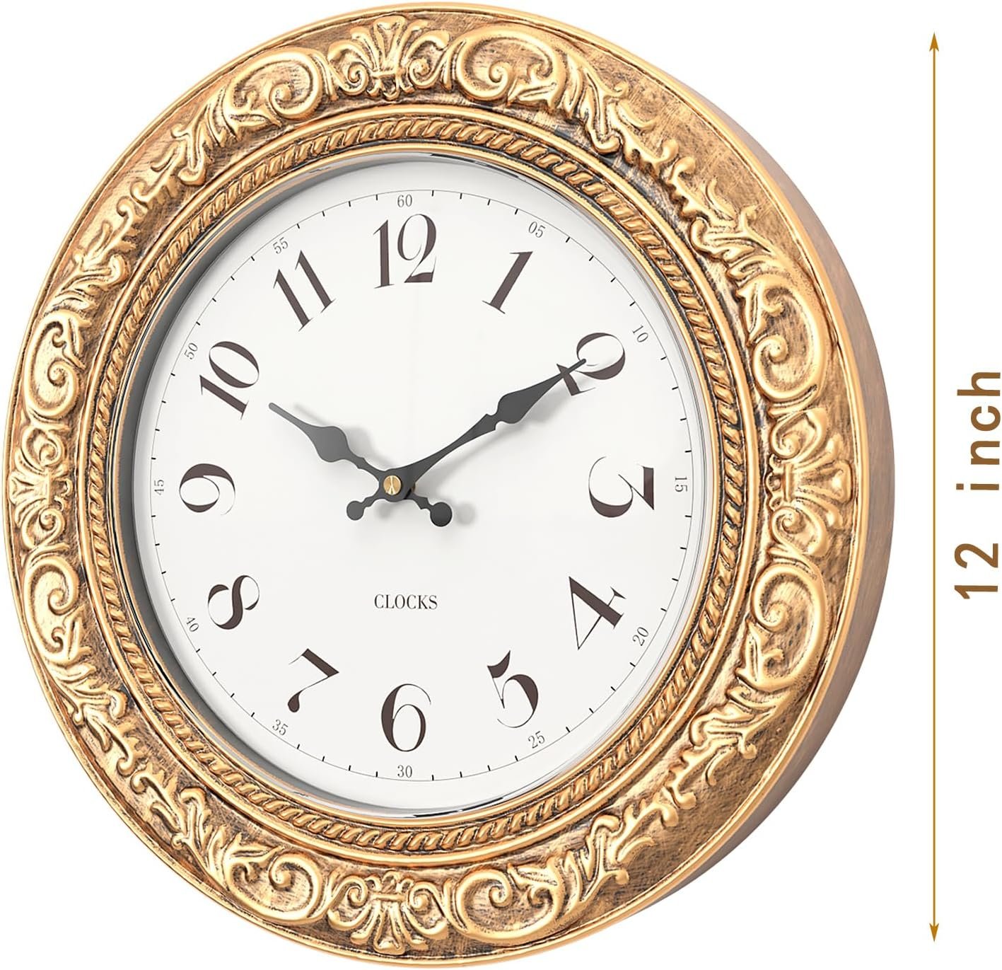 1751190412 menterry european vintage decorative wall clock 12 antique gold style battery operated retro wall clocks for kitchen bedroom farmhouse bathroom offices.jpg