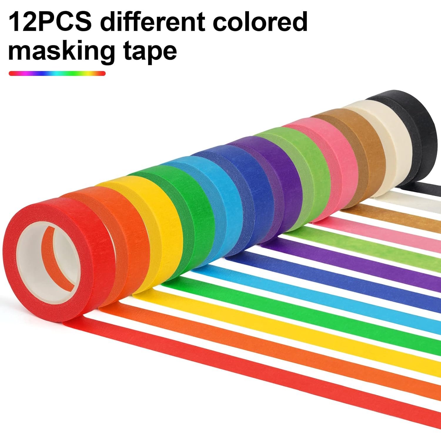 1751191833 guirnd 12pcs colored masking tape kids art supplies diy craft tape colored tape rolls colored painters tape 1.7cm x 12m 23in x 13yards.jpg