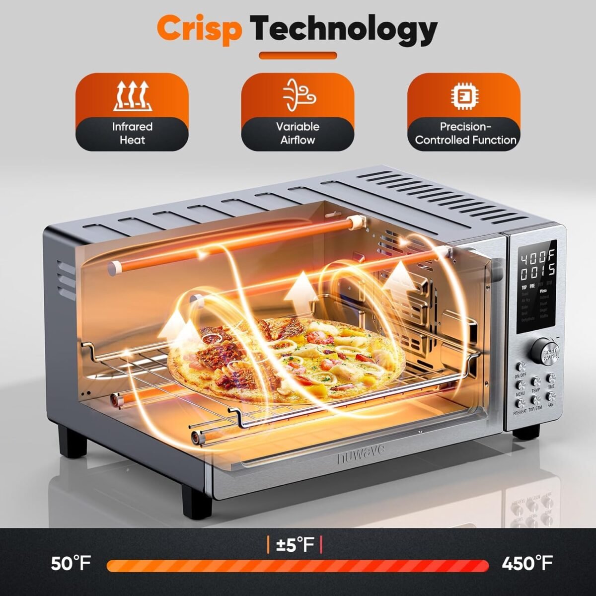 1751198536 nuwave bravo pro convection air fryer toaster oven combo 2025 new and improved 10 in 1 50° 450°f temp controls quick even crisp technology 21qt capacity stainless steel pfas free.jpg