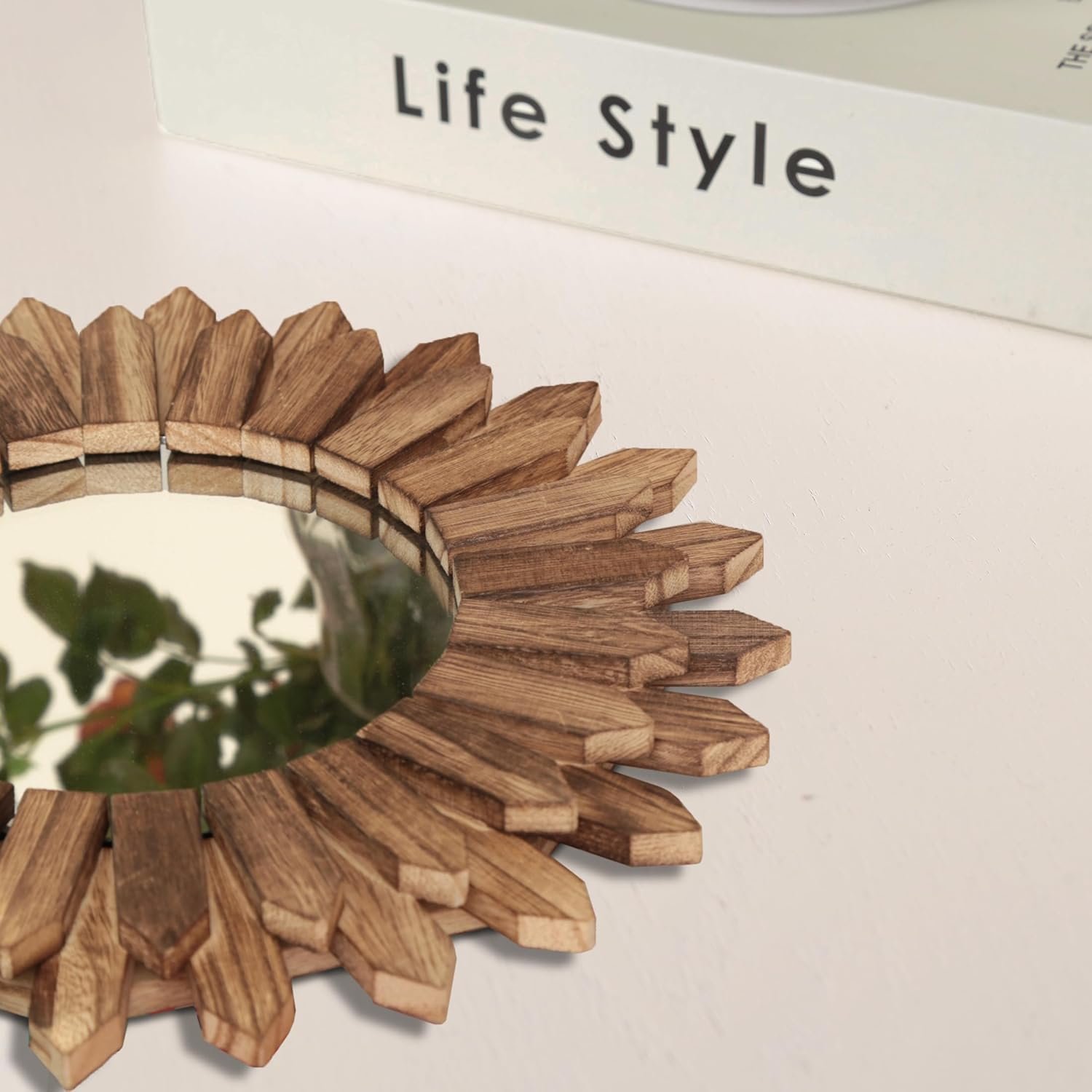 1751213407 losour wall decor 12 inch rustic round wood mirror decorative boho sunburst mirror boho home decor farmhouse wall decor for bedroom living room entryway.jpg