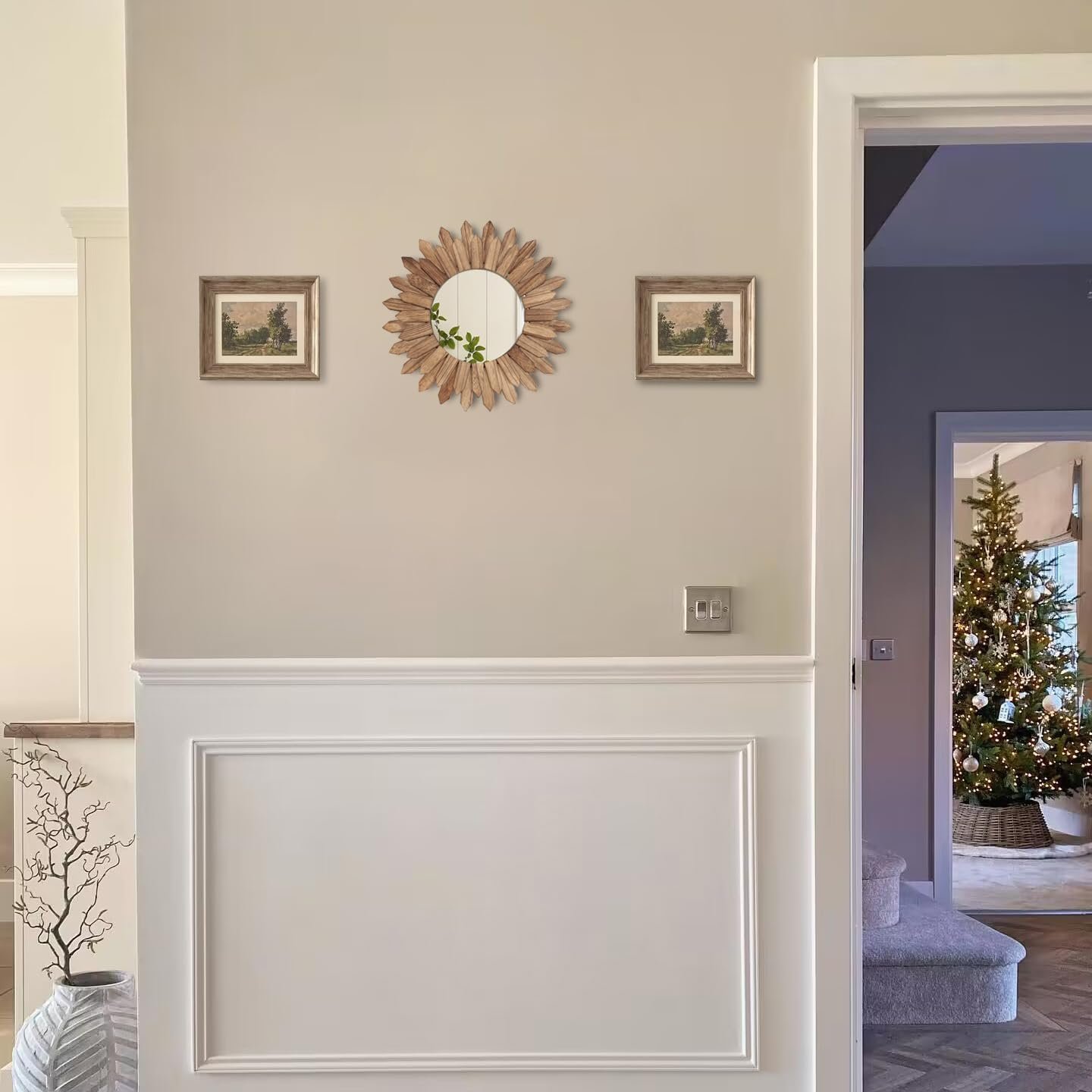 1751213411 losour wall decor 12 inch rustic round wood mirror decorative boho sunburst mirror boho home decor farmhouse wall decor for bedroom living room entryway.jpg