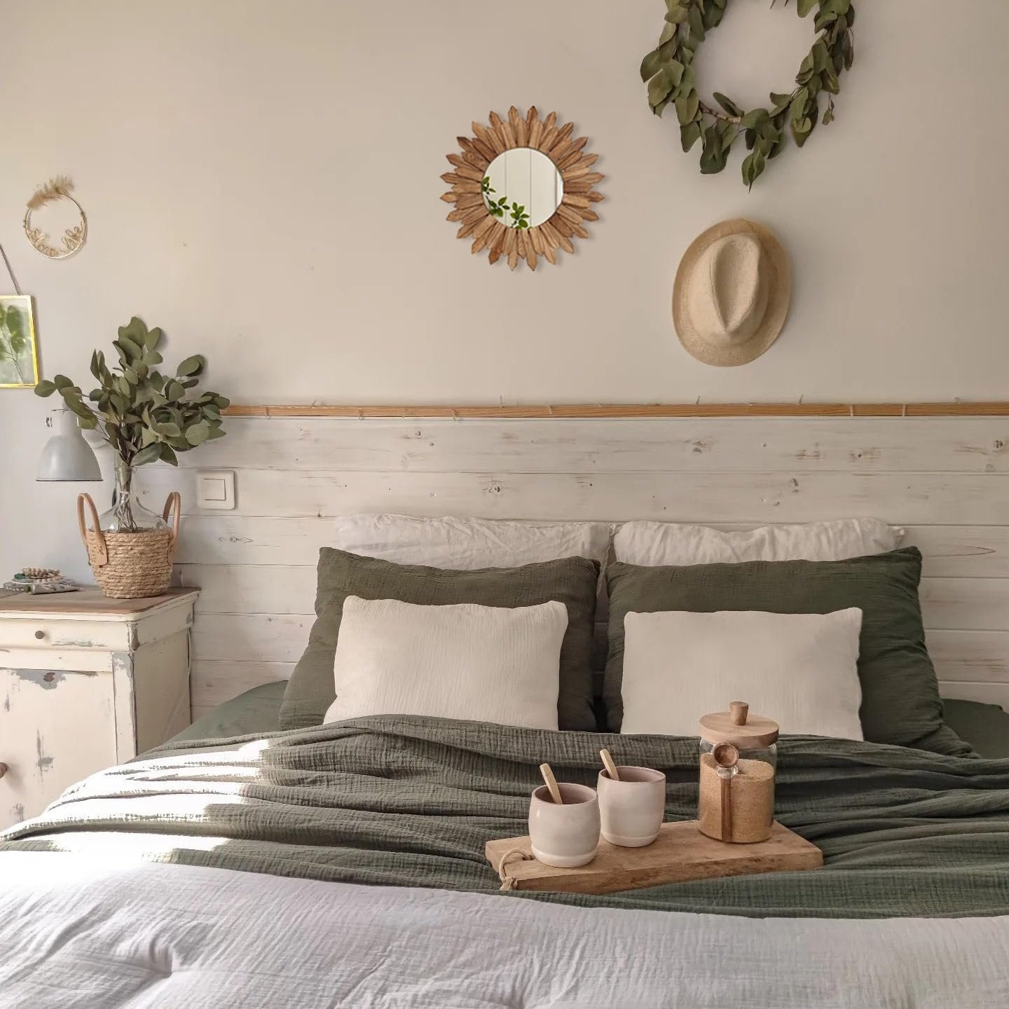 1751213414 losour wall decor 12 inch rustic round wood mirror decorative boho sunburst mirror boho home decor farmhouse wall decor for bedroom living room entryway.jpg