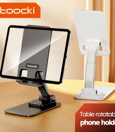 Toocki 360 degree Rotatable Adjustable Phone Holder Anti-skid Folding Storage Design Metal Phone stand For All Phablet Phones 1