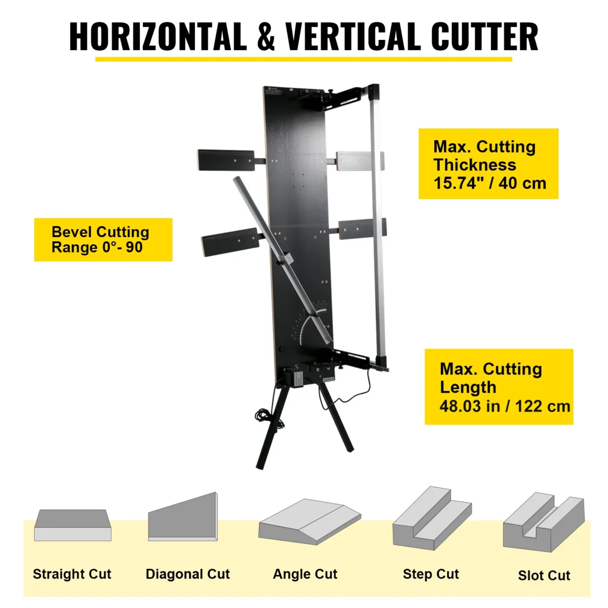 SucceBuy Desktop Styrofoam Cutting Machine Max. Cut Length 100/115/120/140cm Hot Wire Foam Cutter 0-90° Styrofoam Cutter Machine 2
