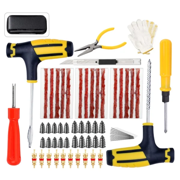 New Car Tire Repair Kit Puncture Plug Tools Tyre Puncture Emergency for Universal Tire Strips Stiring Glue Repair Tool Kit