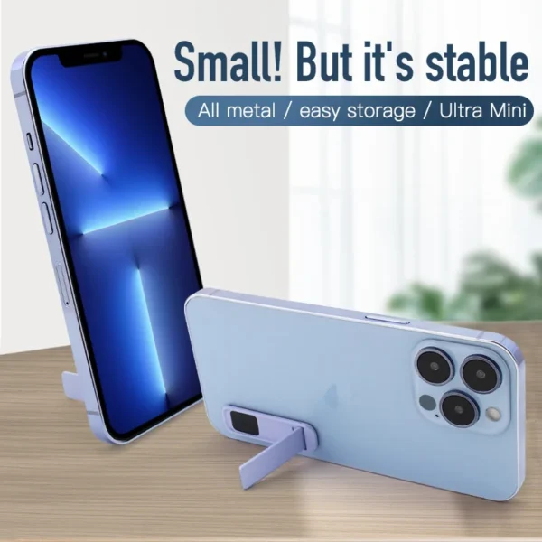 Ultra-thin Metal Mobile Phone Holder Lazy Holder for Samsung Xiaomi Apple Android Universal Mini Folding Adiustable Kickstand