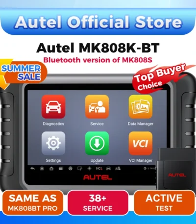 Autel MaxiCOM MK808KBT PRO OBD2 Scanner Automotivo Car Diagnostic Scan Tool MK808K-BT OBD 2 Code Reader Key Coding Active Test 1