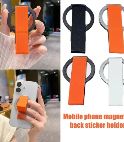 High Quality Magnetic Phone Holder Alloy Portable Desktop Wrist Strap Bracket Universal Stand Phone For iPhone 16 15 and Samsung 1