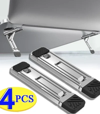Mini Invisible Laptop Stand for iPad Macbook Pro Mobile Phone Tablet Metal Alloy Adjustable Folding Bracket Laptop Cooling Stand 1