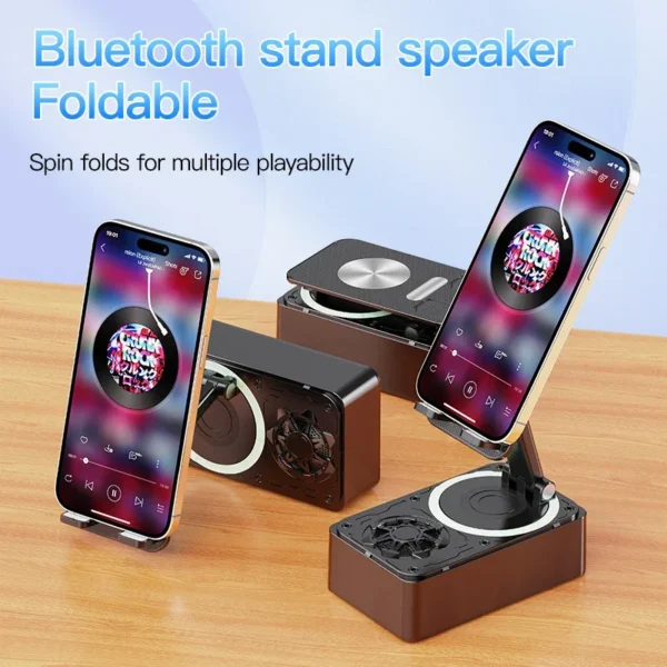 3 In 1 Mobile Phone Bracket Bluetooth Speaker Power Bank Rotating Foldable Lazy Desktop Holder Stand For Cell Phone Tablets iPad