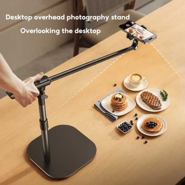 Overhead Mobile Phone Stand Desktop Shooting Dedicated Handle with Bluetooth Remote Control Food Jewelry Recording Video Stand