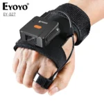Eyoyo 1D 2D Glove Wearable Ring Bluetooth Barcode Scanner Hand Wearable Finger Trigger Portable Wireless QR Code Scanner Reader