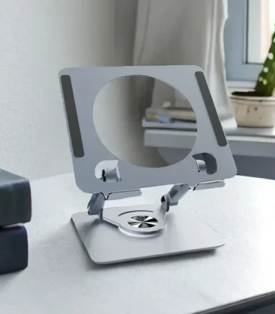 360 Rotation Foldable Cooling Bracket Support Tablet Holder Hollowed Adjustable Height for 4-13Inch Phone Tablet iPad Desk Stand 1