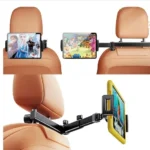 Eary Tablet Holder for Car Backseat Extension Arm Car Headrest Mount Back Seat for Kids for 4.7-12.9″ Devices, for iPad Pro/Air