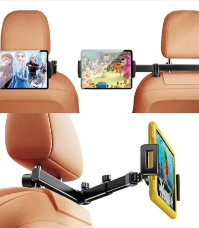 Eary Tablet Holder for Car Backseat Extension Arm Car Headrest Mount Back Seat for Kids for 4.7-12.9" Devices, for iPad Pro/Air 1