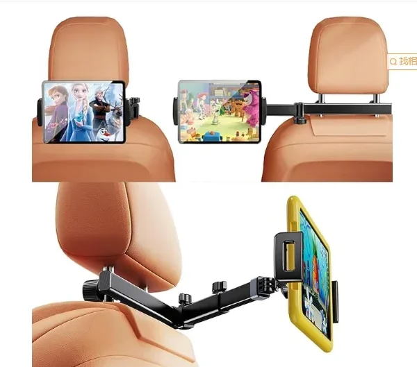 Eary Tablet Holder for Car Backseat Extension Arm Car Headrest Mount Back Seat for Kids for 4.7-12.9″ Devices, for iPad Pro/Air