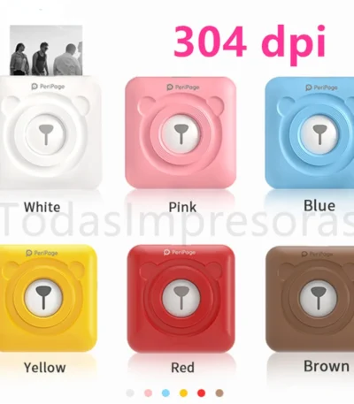 Original Peripage 304dpi Mini Pocket Printer Bluetooth A6 Thermal Photo Printer Color Brown Yellow Mobile Phone Android IOS Gift 1