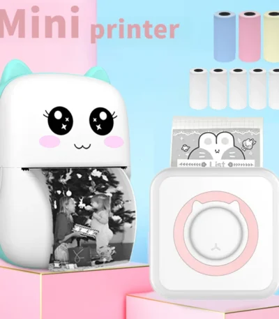 C15 Mini Portable Thermal Printer Wireless Label Memo Machine 200dpi Bluetooth Inkless Pocket Printer Phone Note Printing Paper 1