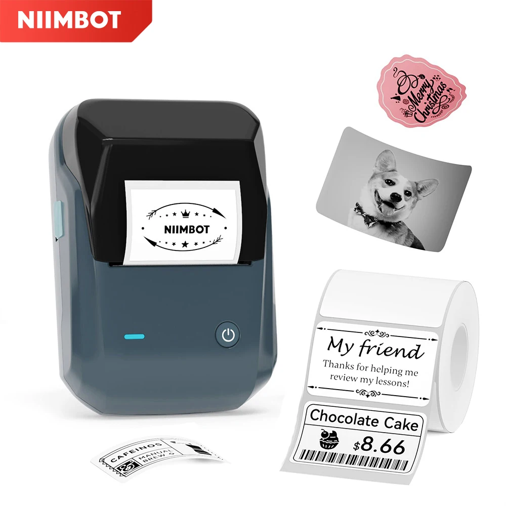 Niimbot B1 Thermal Label Printer Wireless Self-adhesive Pocket Bluetooth Inkless Label Maker for Business Price-Tag Sticker Niimbot B1 Thermal Label Printer Wireless Self-adhesive Pocket Bluetooth Inkless Label Maker for Business Price-Tag Sticker