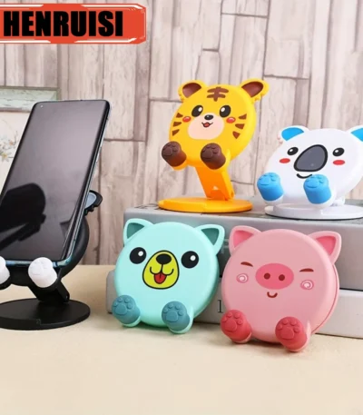 Angle And Height Adjustable Mobile Phone Holder Nice Creative Cute Pig Tiger Phone Holder for IPhone IPad  Universal Table Stand 1