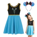 New Children’s Dresses For Girl Princess Dress For Outdoor Birthday Party Girls Casual Skirt Princess Clothing Suitable For 2-8Y