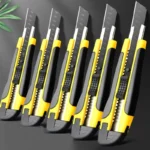 Large Art Knife Stainless Steel Paper Cutter Multi Purpose Plastic Handle Durable Stationery for DIY Craft Wallpaper School Gift