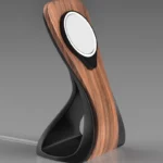 Msgsafe Mobile Phone Stand Custom Design Wooden Magnetic Charger Bracket Desktop Creative Lazy Wireless Charging Phone Holder