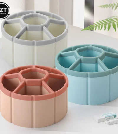 6 Girds Ferris Wheel 360° Rotating Pen Holder Large Capacity Cute Pencil Storage Box Desktop Organizer School Office Stationery 1