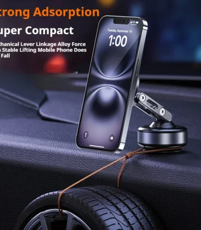 Magnetic Phone Holder Rotating Folding Electric Vacuum Suction Mag Stand For Car Navigation Gym Kitchen Streaming Bracket 1