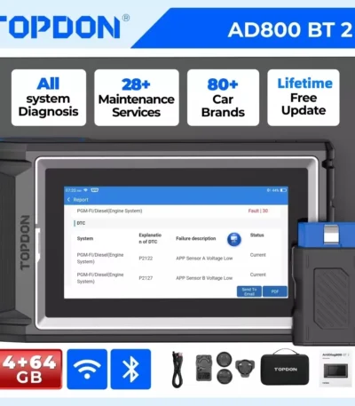 TOPDON Artidiag800 BT 2 Automotive Car Diagnostic Tool Full System OBD2 Scanner Lifetime Free Update Scan Tool VCI Repair Tool 1