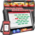 LAUNCH X431 PRO3S+ ELITE Advanced Programming TOOL J2534 CAN FD DOIP Online Coding All System car Diagnostic Tool Topology Map
