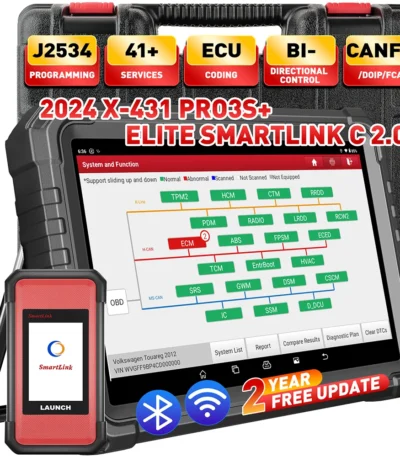 LAUNCH X431 PRO3S+ ELITE Advanced Programming TOOL J2534 CAN FD DOIP Online Coding All System car Diagnostic Tool Topology Map 1
