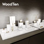 WoodTen Block Shaped Jewelry Display Stand Shop Cabinet Display Props Necklace Display Jewelry Store Ring Earrings Bangle Rack