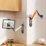 Eary Tablet Wall Mount 360°Rotation Tablet Holder Stand Kitchen Wall Mount Compatible with iPad/iPhone/All 4.7-12.9 Inch Tablet