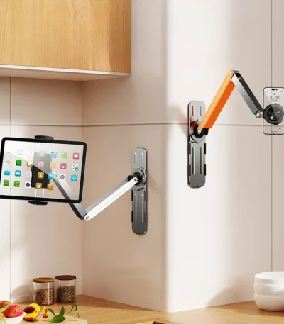 Eary Tablet Wall Mount 360°Rotation Tablet Holder Stand Kitchen Wall Mount Compatible with iPad/iPhone/All 4.7-12.9 Inch Tablet 1